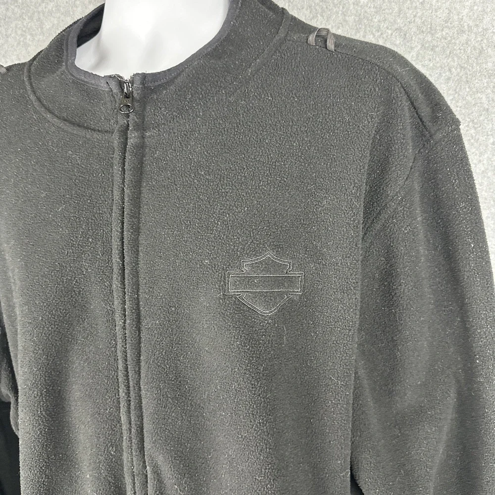 Harley Davidson Jacket Removeable Liner 2XL‎ Black Fleece Slash 97180-10VM